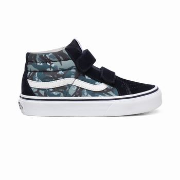 Gyerek Vans Animal Camo Sk8-Mid Reissue V Magasszárú Cipő VA4507826 Camo/Fehér